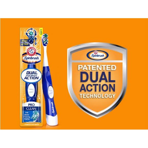 Bàn chải đánh răng bằng pin Arm &amp; Hammer Spinbrush