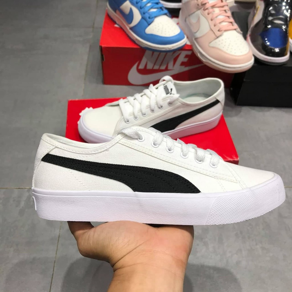 Giày Puma Bari CV - 37436202 - Trắng sọc Đen - KH