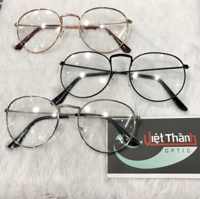 Kính ngố teen nhỏ xinh phong cách vintage tặng túi đựng kính xinh