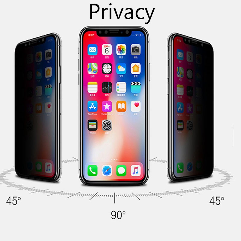 1 Kính Cường Lực Chống Nhìn Trộm Bảo Vệ Màn Hình Cho iphone 15 14 13 12 11 pro max x xr 7 8 6 plus se 2020
