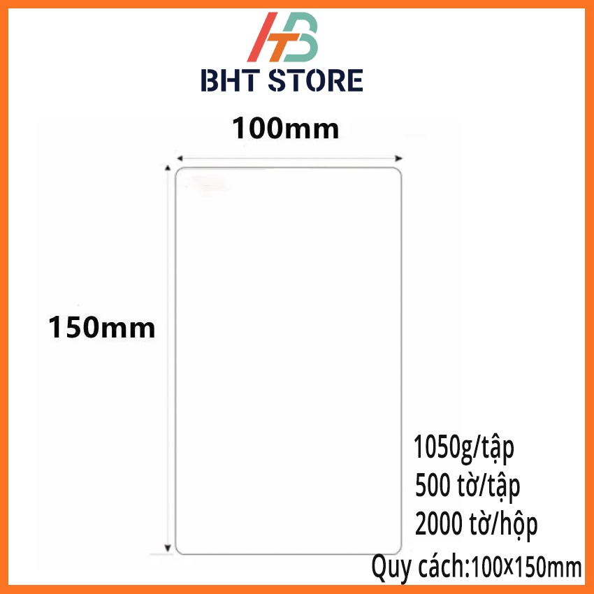 Giấy in nhiệt dạng tệp khổ 100X150, giấy in đơn hàng TMDT