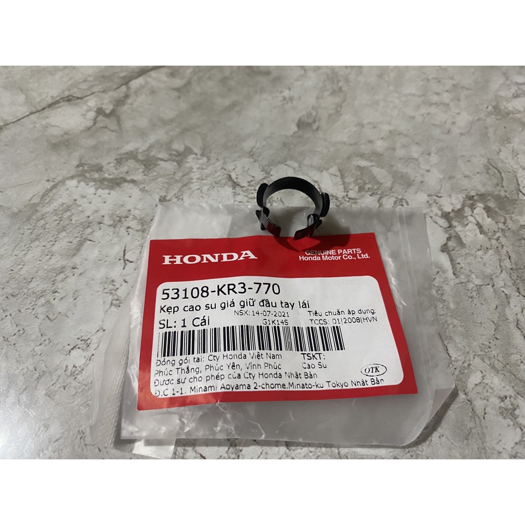 Kẹp cao su giá giữ đầu tay lái HONDA dùng chung nhiều dòng xe. (53108KR3770)