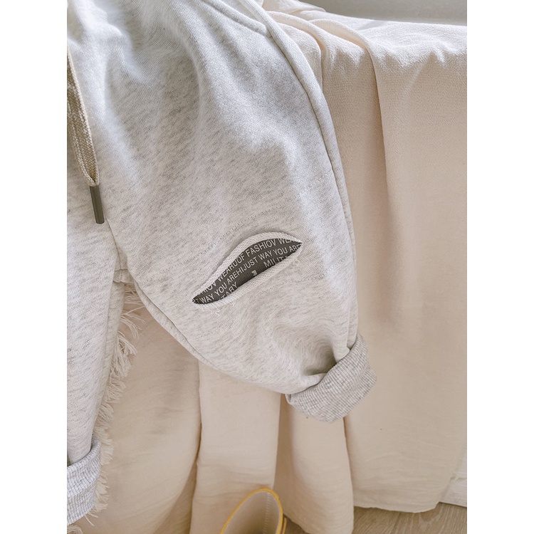 [Babycat Hàng Có Sẵn Quần Thể Thao Dáng Rộng Rách Màu Xám Phong Cách Nhật Hàn Thời Trang Mùa Xuân Cho Bé Trai Và Bé Gái 2022
