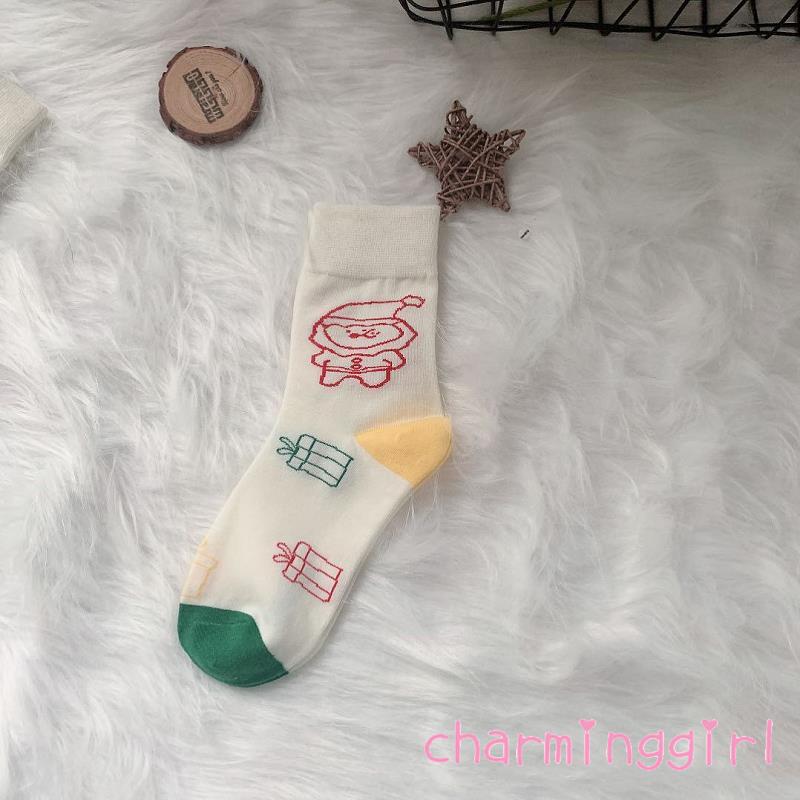 Tất Cotton Cổ Cao Ấm Áp Thời Trang Dành Cho Nữ