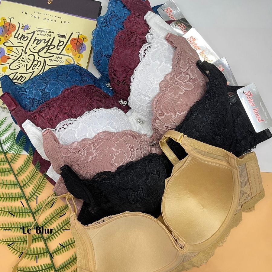 Áo lót nữ không đệm big size, áo kéo ngực ren có gọng Thái Lan Sister hood 719, Leblur | BigBuy360 - bigbuy360.vn