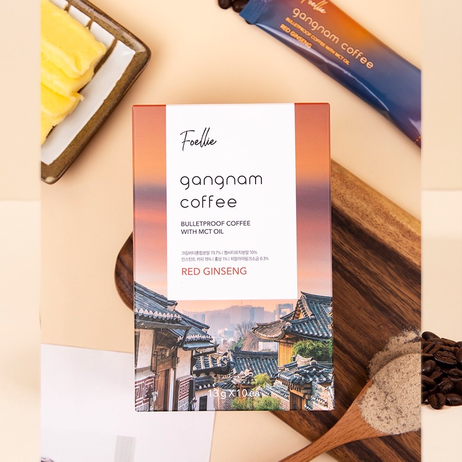 Hộp 10 Gói Cà Phê Giảm Cân, Ngăn Ngừa Tích Mỡ Foellie Gangnam Coffee (5g/13g/14g/15g) x 10