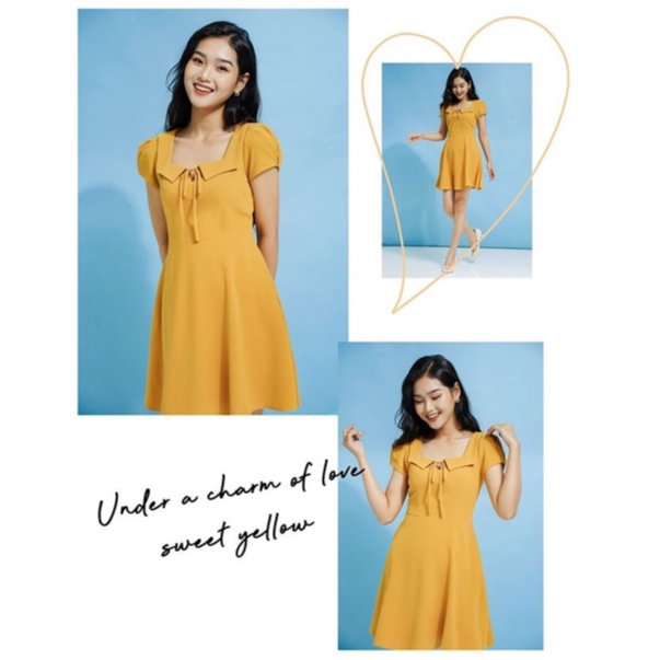 Đầm nữ cổ vuông, dáng xòe TKFASHION - DK577