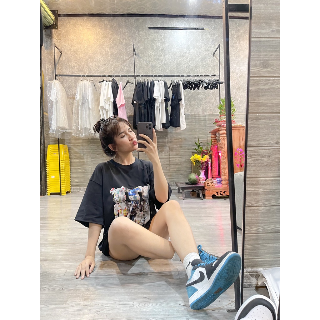 Áo thun Bearbrick Bape số 22 Cotton co giãn 4 chiều Unisex 2 màu Đen và Trắng