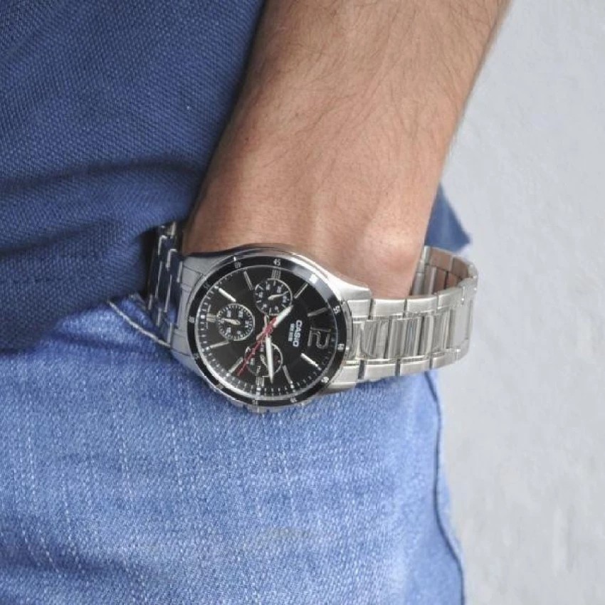 Đồng hồ nam dây kim loại Casio chính hãng Anh Khuê MTP-1374D-1AVDF