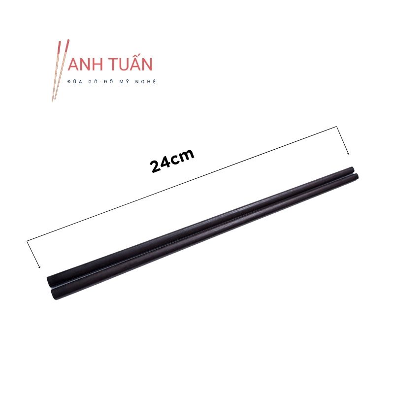 Bộ 10 đôi đũa gỗ Sắn Ổi tự nhiên cao cấp chống mốc