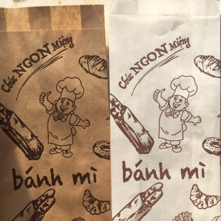 Túi giấy bánh mì 100 cái hàng chất lượng cao