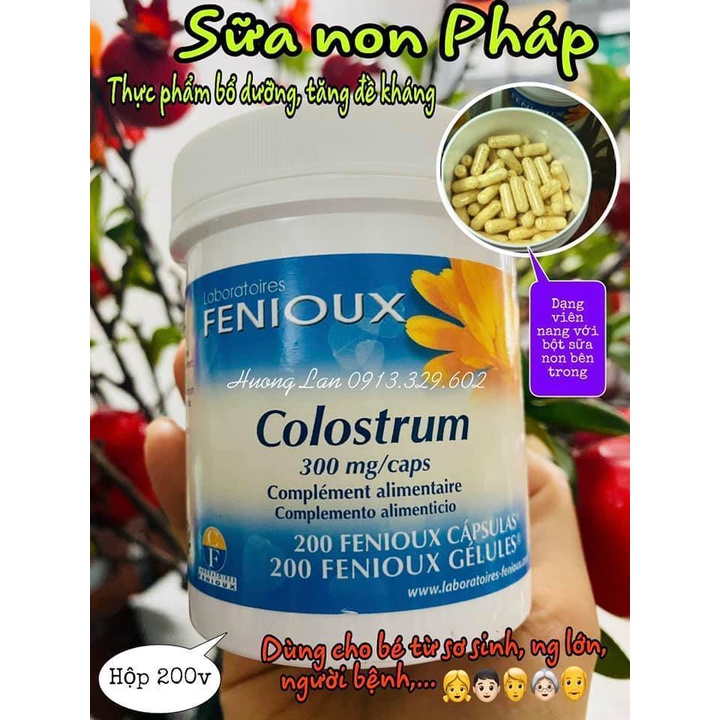 Sữa Non Dạng Viên Fenioux Colostrum Của Pháp Hộp 200 Viên