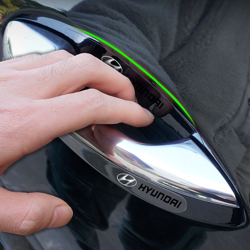 Set 8 miếng dán bằng TPU bảo vệ tay nắm cửa dành cho xe hơi Hyundai I10 Kona Getz Accent Elantra Sonata Tucson