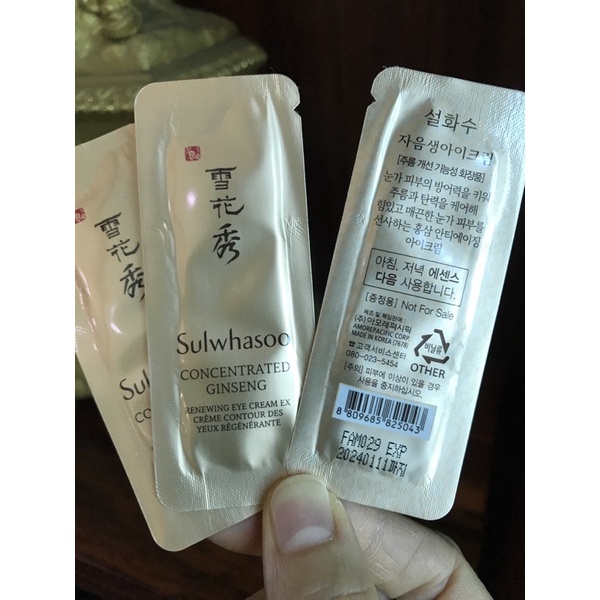 5 gói  Kem mắt nhân sâm Sulwhasoo concentrated Ginseng Renewing Eye Cream Ex | BigBuy360 - bigbuy360.vn