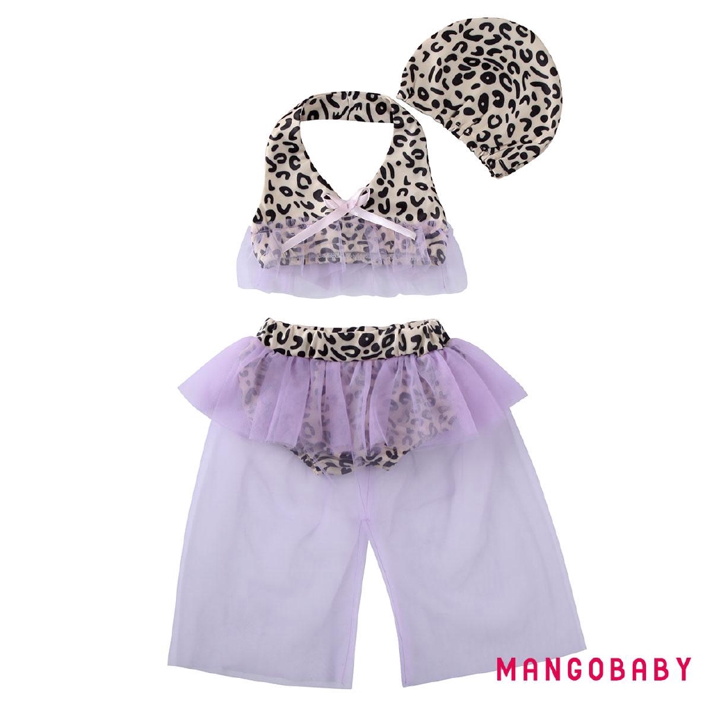 Bộ Đồ Bơi 2 Mảnh+Băng Đô Nơ Cho Bé Gái