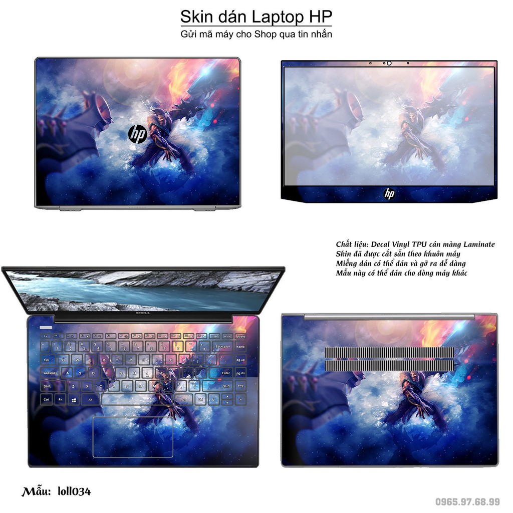 Skin dán Laptop HP in hình Liên Minh Huyền Thoại _nhiều mẫu 4 (inbox mã máy cho Shop)