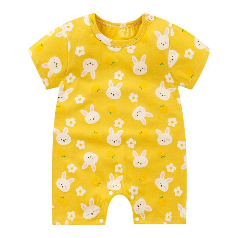 Bodysuit cho bé trai bé gái chất cotton cộc mùa hè mỏng mát