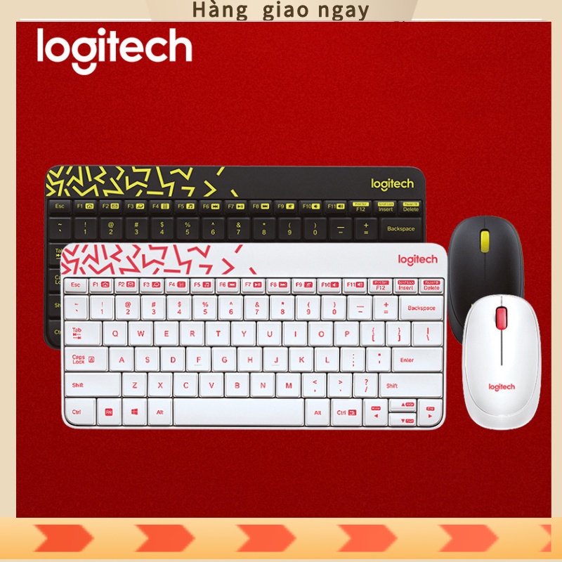 Bộ bàn phím và chuột Logitech không dây, không thấm nước,phong cách và nhiều màu sắc, nhỏ gọn và di động