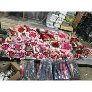 bó hoa hồng sáp 15 bông