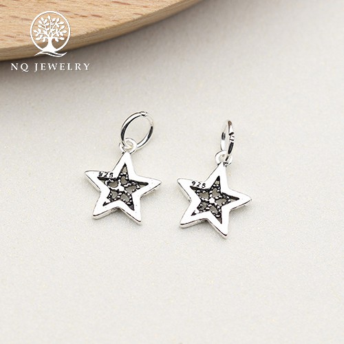Charm bạc hình sao, mặt trăng khuyết - NQ Jewelry