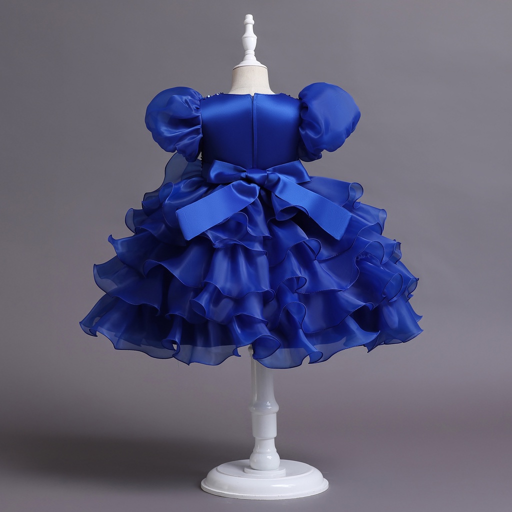 Đầm công chúa NNJXD tay ngắn phồng thời trang dự tiệc cưới sinh nhật xinh xắn dành cho bé gái