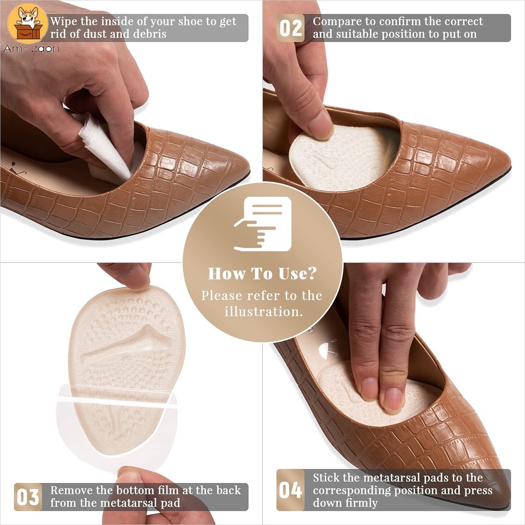 Miếng Lót Giày Cao Gót Giảm Đau Chân Có Thể Tái Sử Dụng