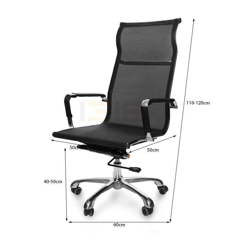 Ghế xoay nâng hạ lưng cao IBIE IB811 chân nhôm lưới kép