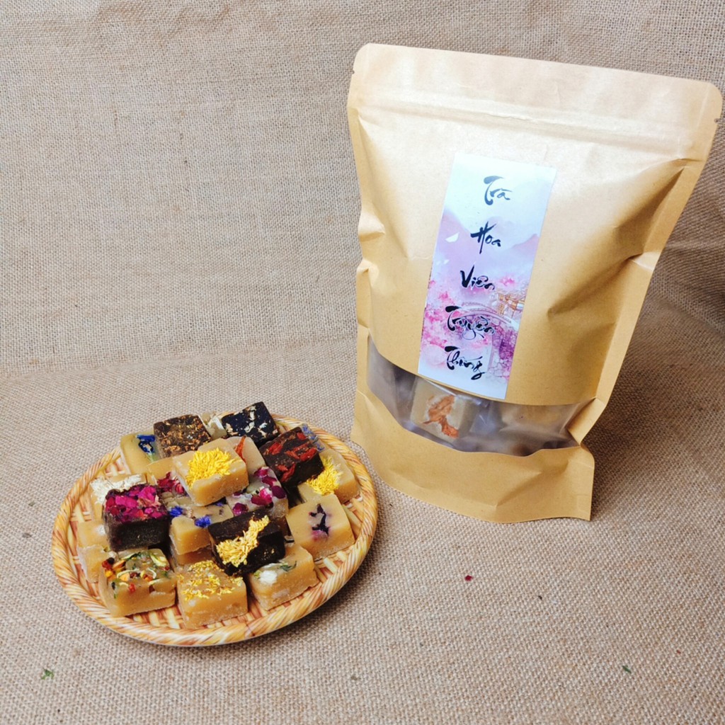Trà hoa cúc đường phèn Mix vị 1KG,Trà thảo mộc hoa cúc dưỡng nhan, Atiso, gừng, đậu biếc, quế