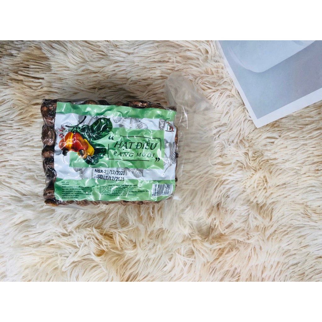 500Gram Hạt Điều Nguyên Lụa Rang Muối (túi Chân Không Xanh) - Ăn Vặt Đồng Nai