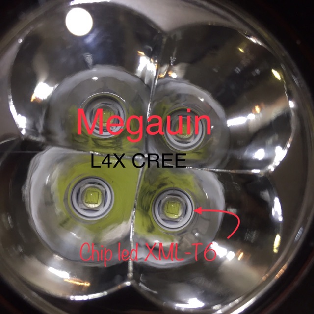 Đèn trợ sáng L4X CREE XML T6 (HÀNG TỐT 6 THÁNG BẢO HÀNH)