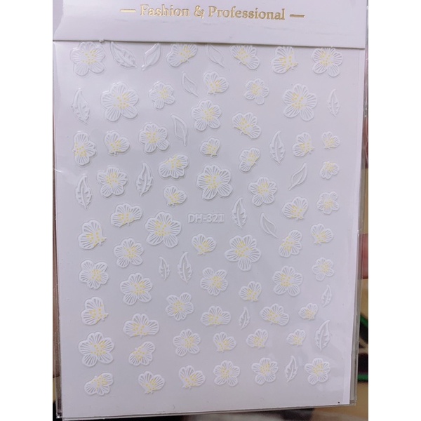 Sticker dán móng hình dán móng hoa lá - LanChiNail