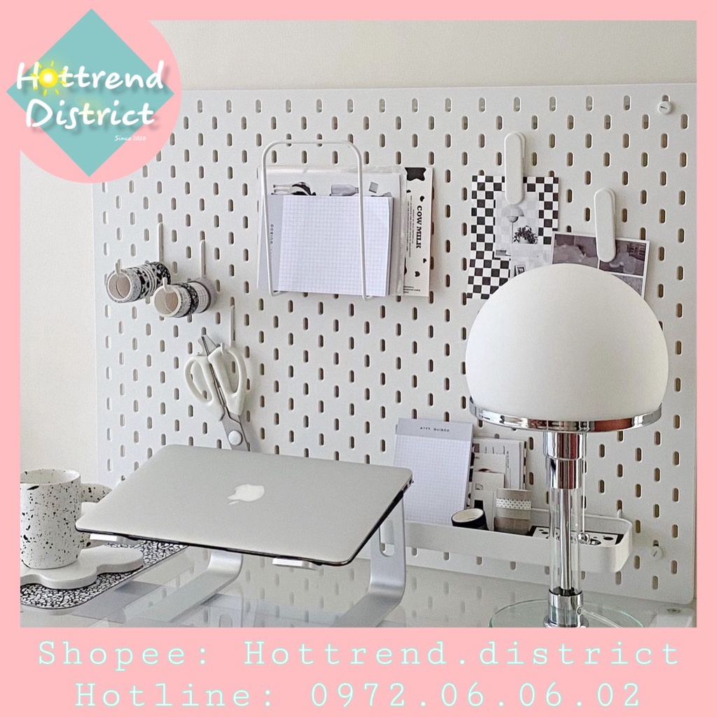 Bảng Pegboard, bảng lỗ treo tường, chất liệu nhựa Cao cấp