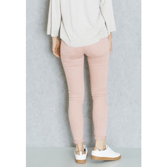 Quần jeans Mango màu baby pink hàng auth size S