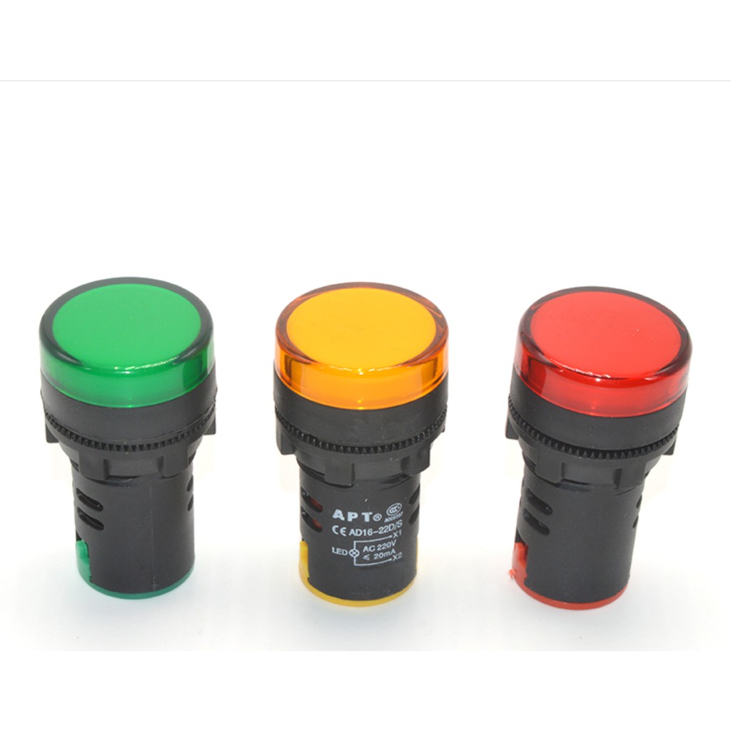 Đèn Báo Pha Tủ Điện 16mm 220VAC