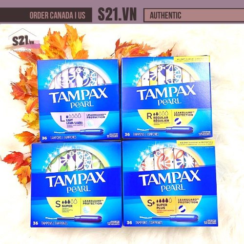 Băng Vệ Sinh Tampon Tampax Pearl 36 Cái