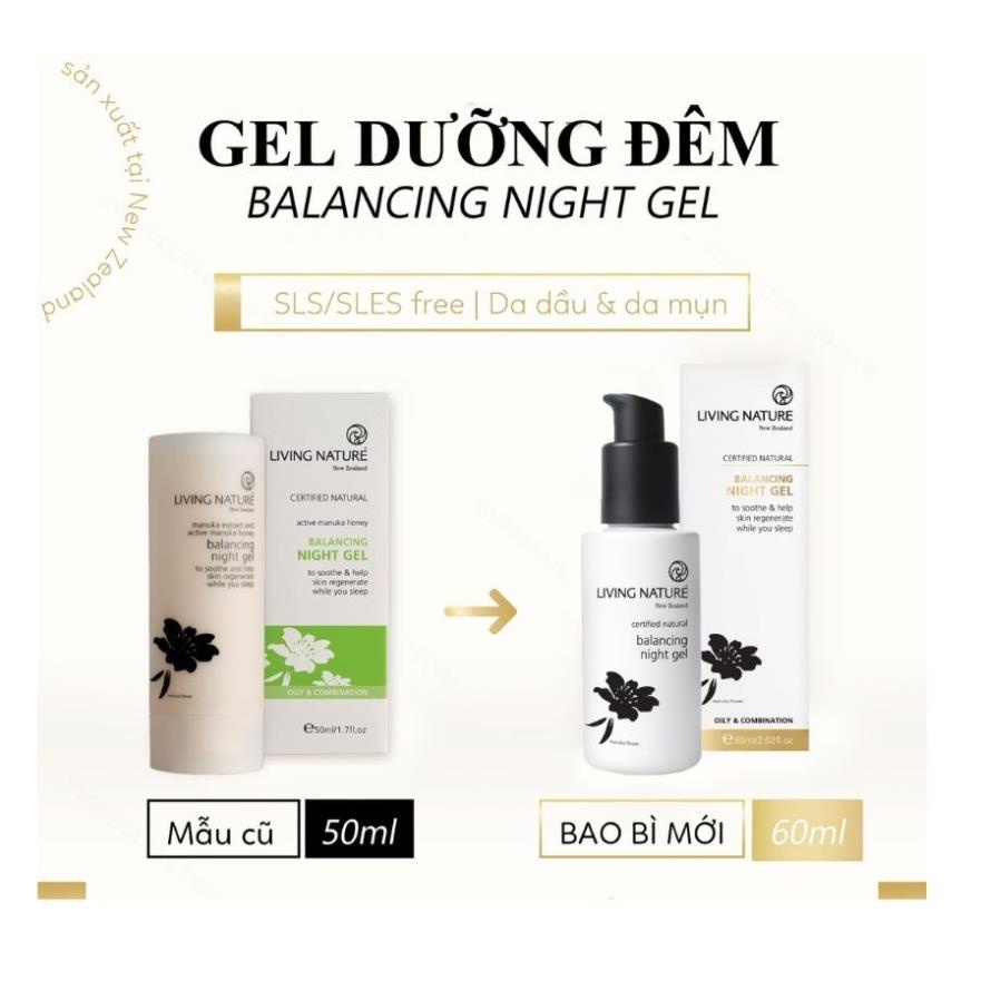 [Hỏa tốc] Gel dưỡng da ban đêm Living Nature Balancing Night Gel 50ml/60ml