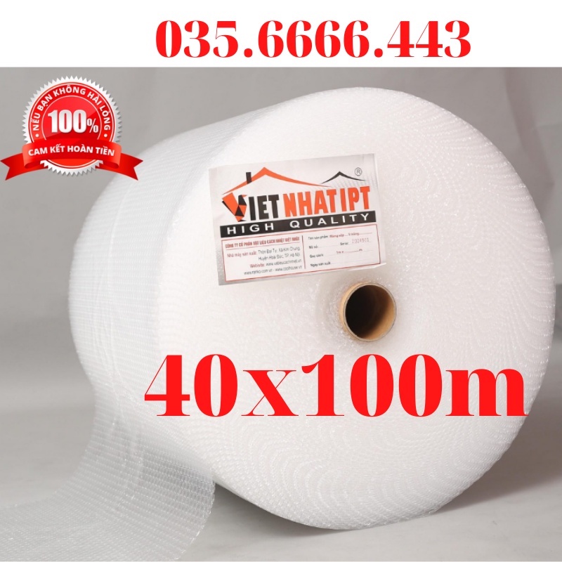 Cuộn Xốp Khí 40cmx100m) , Bọc Chống Sốc - Xốp Nổ - Xốp Khí - Cuộn Xốp Bọc Hàng - Cuộn Bong Bóng