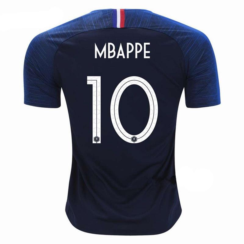 ch Pro 2 Ngôi Sao Mbappe Số 10 Pháp Nhà Và Sân Đá Bóng Nước Pháp Bóng Đá Tập Áo Thun sịn