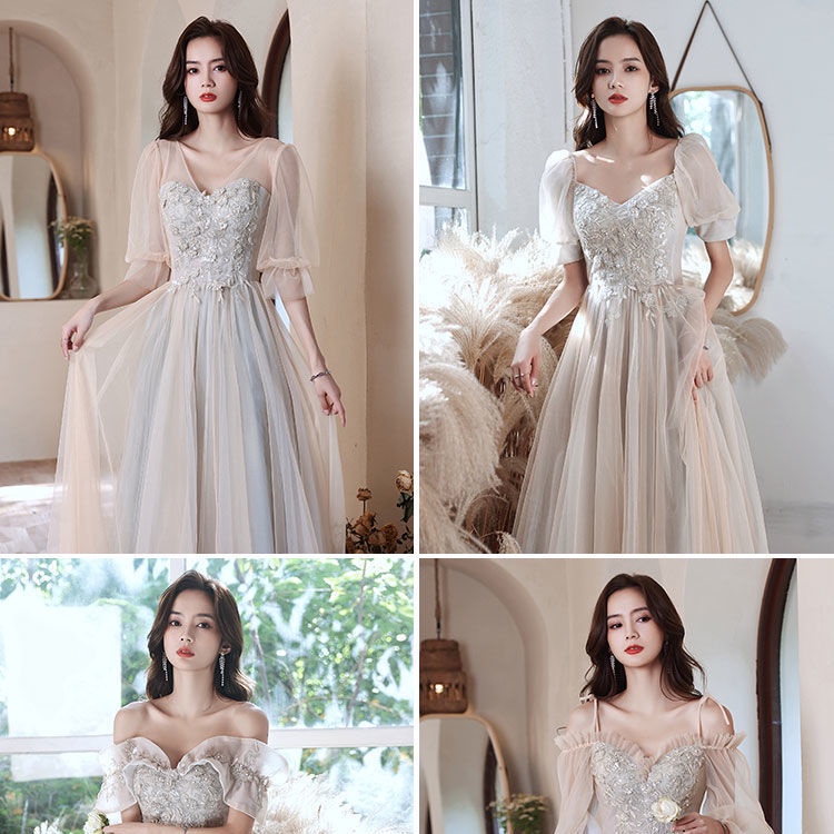 Đầm Phù Dâu Dáng Ôm Dài Thời Trang Sang Trọng Cho Nữ