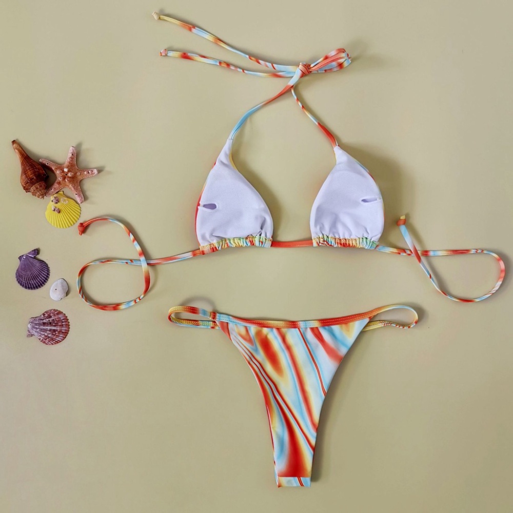 Set Đồ Bơi nữ LUHAZO đẹp Bikini 3 Món Màu Loang Mẫu Mới 2022 Âu Mỹ kín đáo 2 mảnh sexy Hàn quốc đi biển du 21910 DK2T501