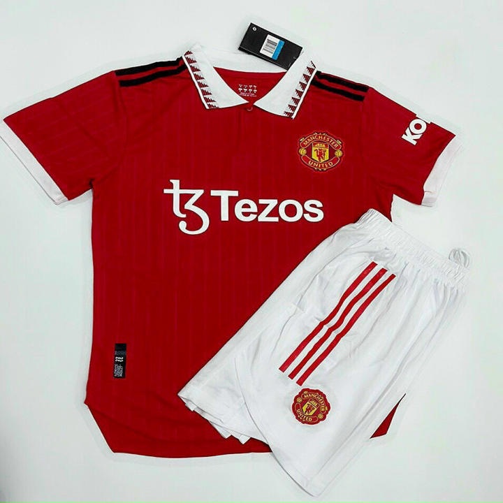 Bộ Quần Áo Bóng Đá Nam Manchester (MCTU) Trainning Màu Đỏ Vải Gai Thái - Đồ Thể Thao PP Bởi Be Happy Sport