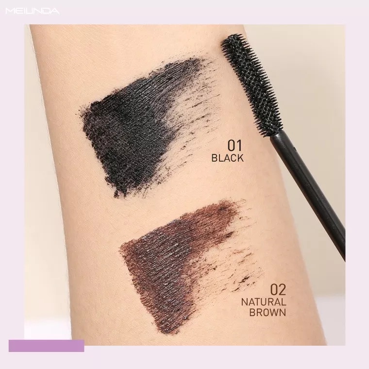 Mascara Meilinda Dramatic Volume &amp; Curl cho hàng mi cong dài cả ngày warterproof - Thái Lan