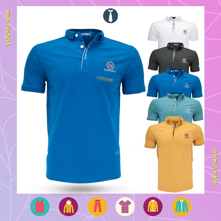 Áo polo nam tay ngắn trung niên cotton đẹp cao cấp trơn VN47A