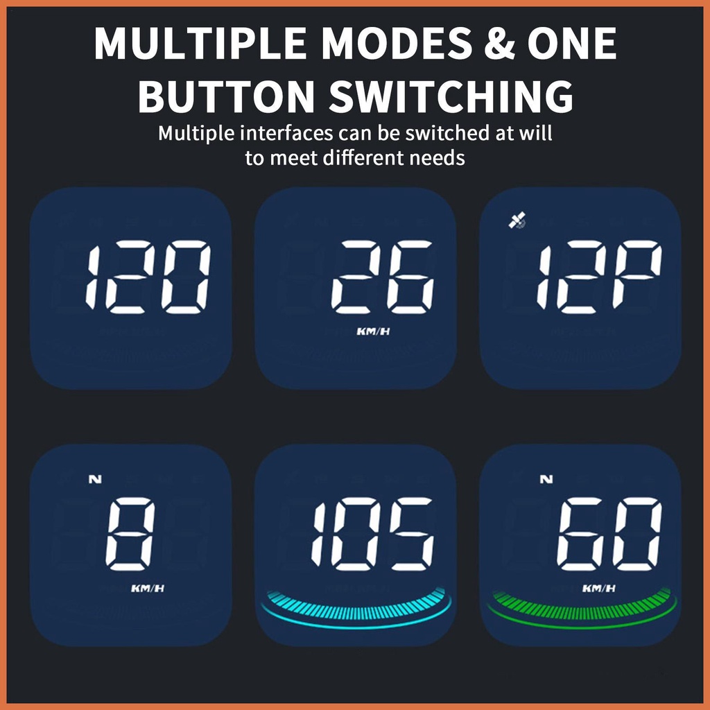 Đồng Hồ Đo Tốc Độ G4 Màn Hình Hiển Thị HUD GPS Thông Dụng Cho Xe Hơi
