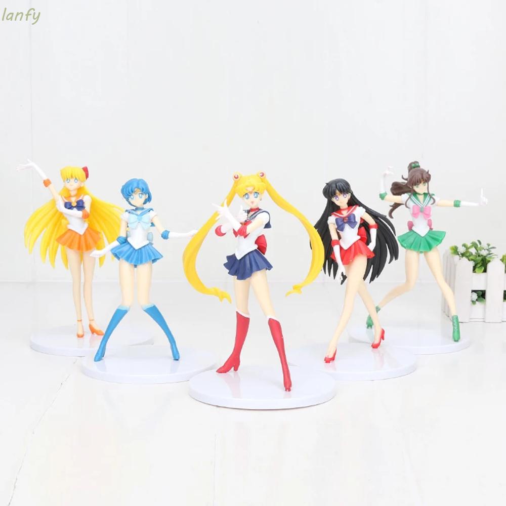Set 5 mô hình Thủy Thủ Mặt Trăng dễ thương 18cm