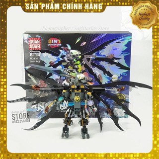 [Hot] Lego Lắp Ráp Robot Rồng Bay NinjaGo 2 in 1 - Quan Guan 635 ( Bạc - 294 Mảnh ) [ Có Sẵn ]