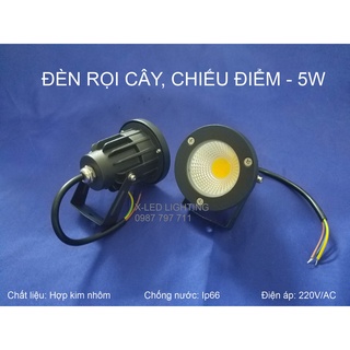 Đèn led rọi cắm cỏ sân vườn, đèn rọi gốc cây, đèn trang trí tiểu cảnh - 7W
