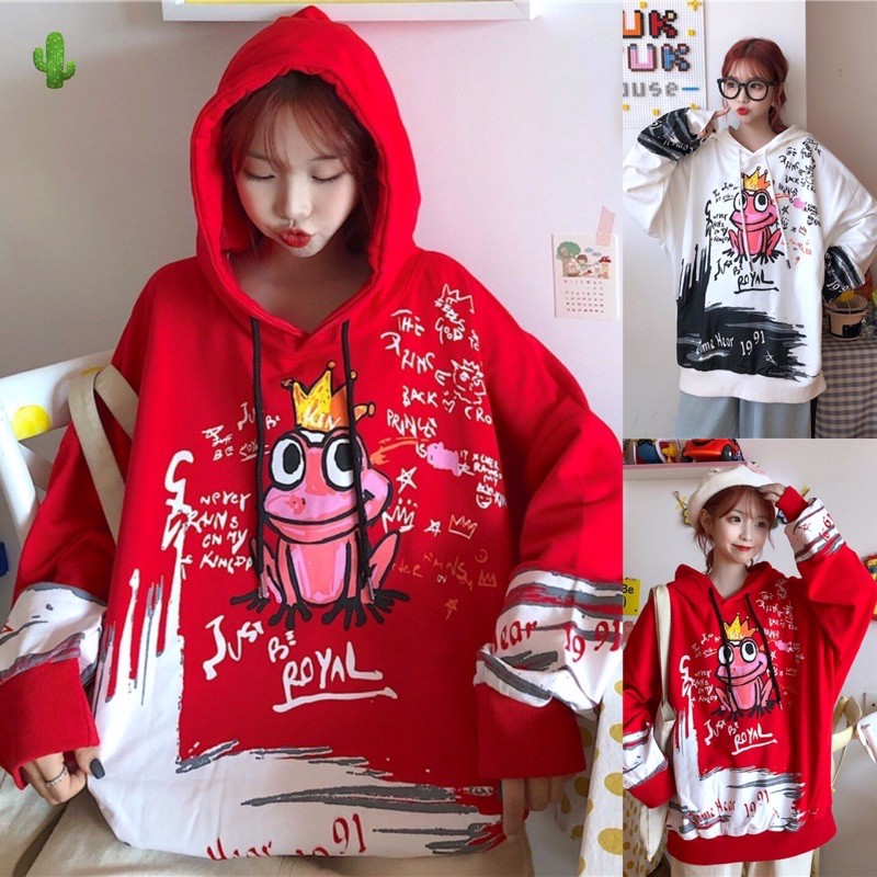 🌵Áo khoác nỉ hoodie to rộng ấn tượng
