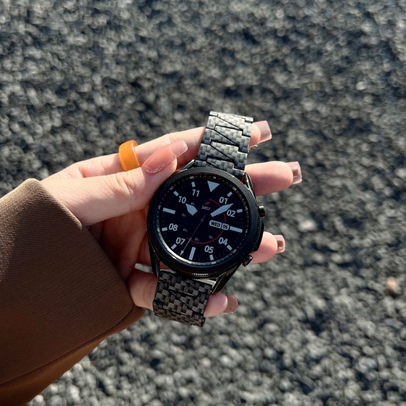 Dây Đeo Bằng Sợi Carbon Cho Đồng Hồ Thông Minh Samsung Galaxy Watch 5 / 4 / classic 46mm / Active 2 40mm / 44mm 45mm 20mm / 22mm / 5 pro
