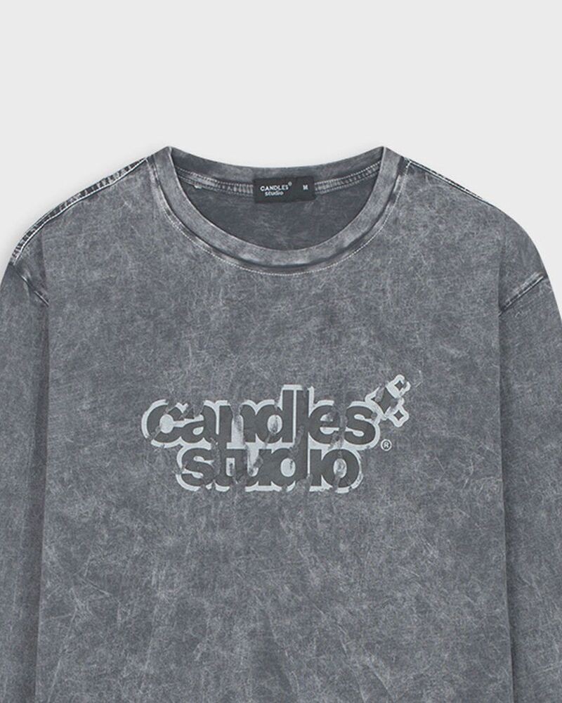 Áo dài tay Candles Scratched màu xám | BigBuy360 - bigbuy360.vn